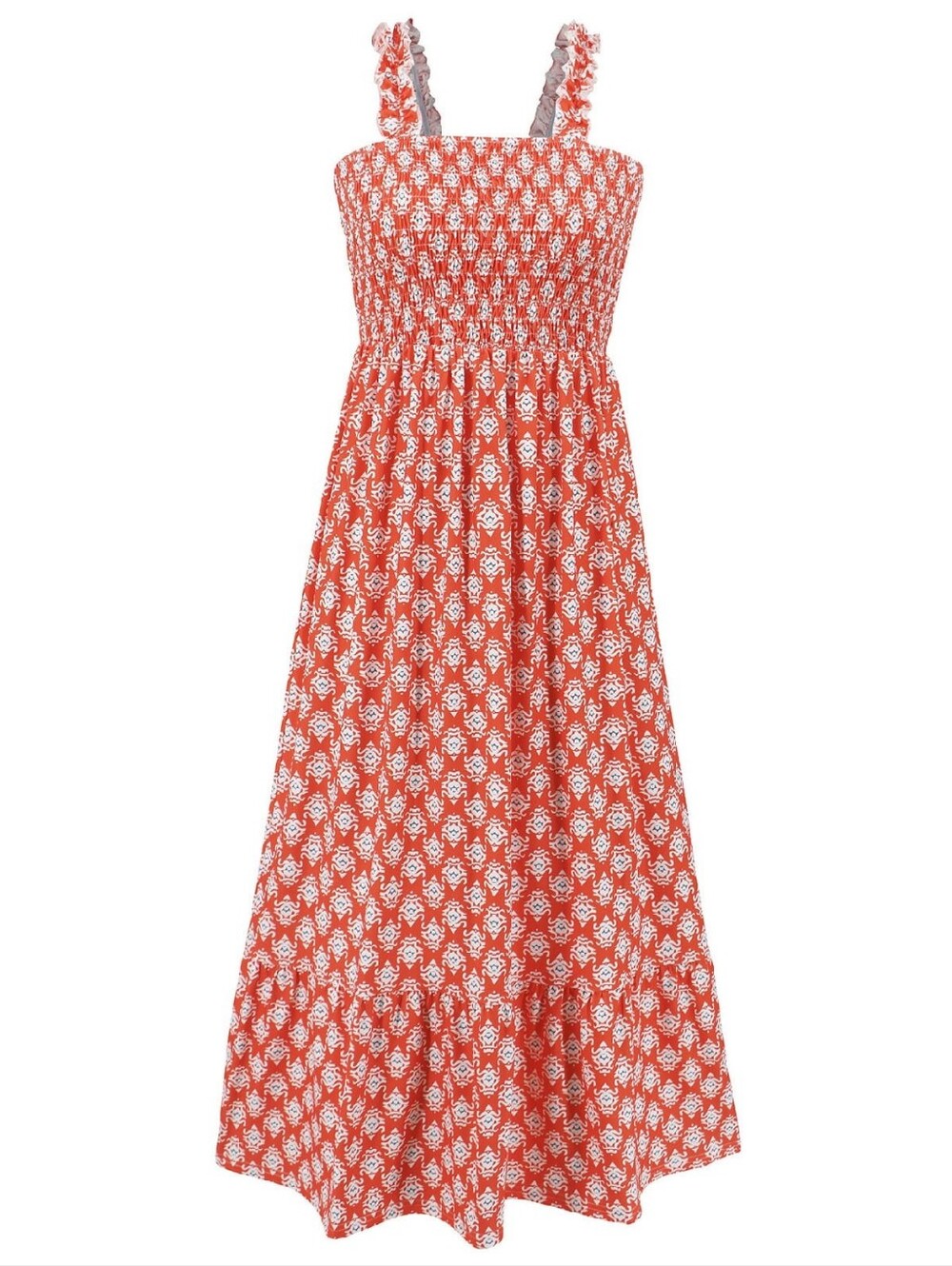 Gorgeous women's boho sundress with smocked bodice and flowy skirt. Brand new..